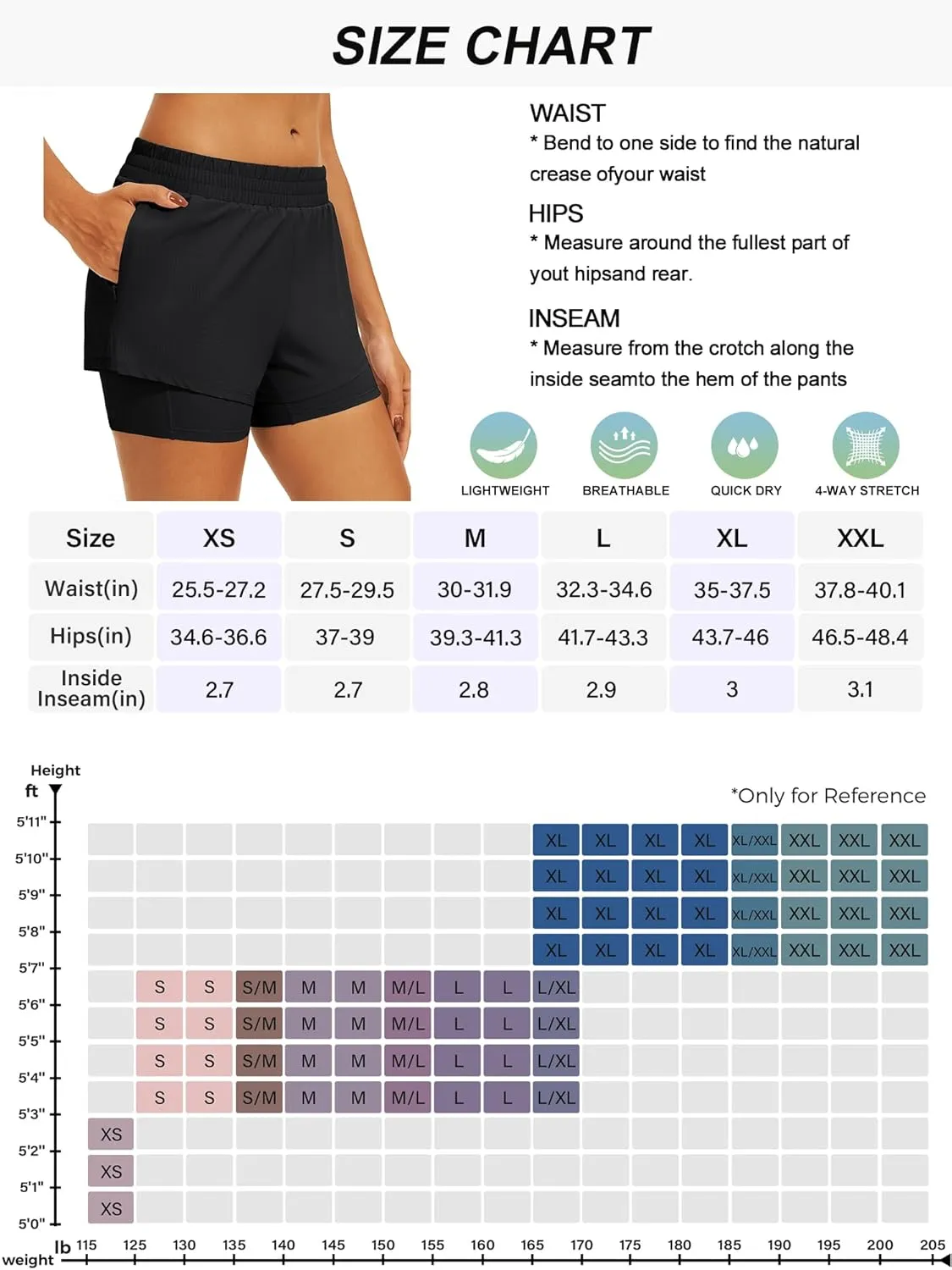 Stelle Women's 2 in 1 Running Shorts Athletic Workout Gym Shorts High Waisted Shorts with Liner Zipper Pockets