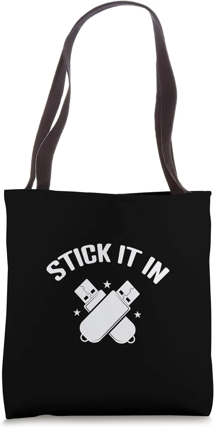 Stick it in USB Stick Retro Memory Module Tote Bag