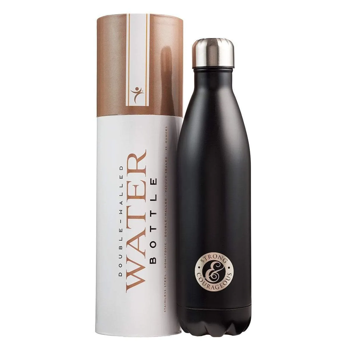 Strong and Courageous Stainless Steel Water Bottle