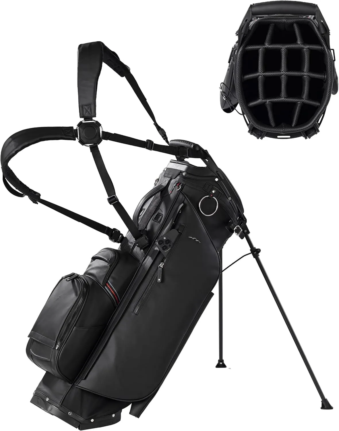 Sun Mountain 2025 Matchplay Stand Bag - Durable Golf Stand Bag with a Fourteen-Way Top and Ergonomic X-Fit Dual Strap Handle for Ultimate Convenience - Lightweight with Nine Pockets for Storage