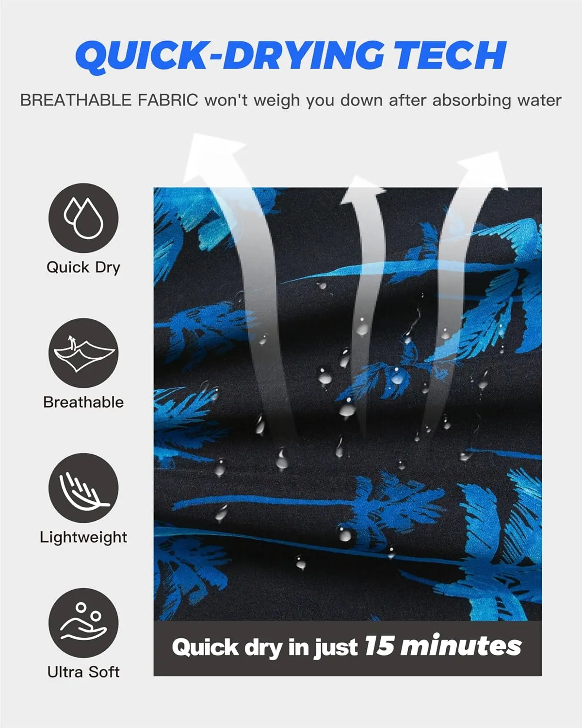 SURF CUZ 9" Mens Swim Trunks with Compression Liner Swimming Shorts 2 in 1 Stretch Quick Dry Zipper Pockets