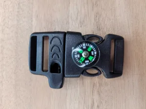 Survival Buckle with compass 17mm