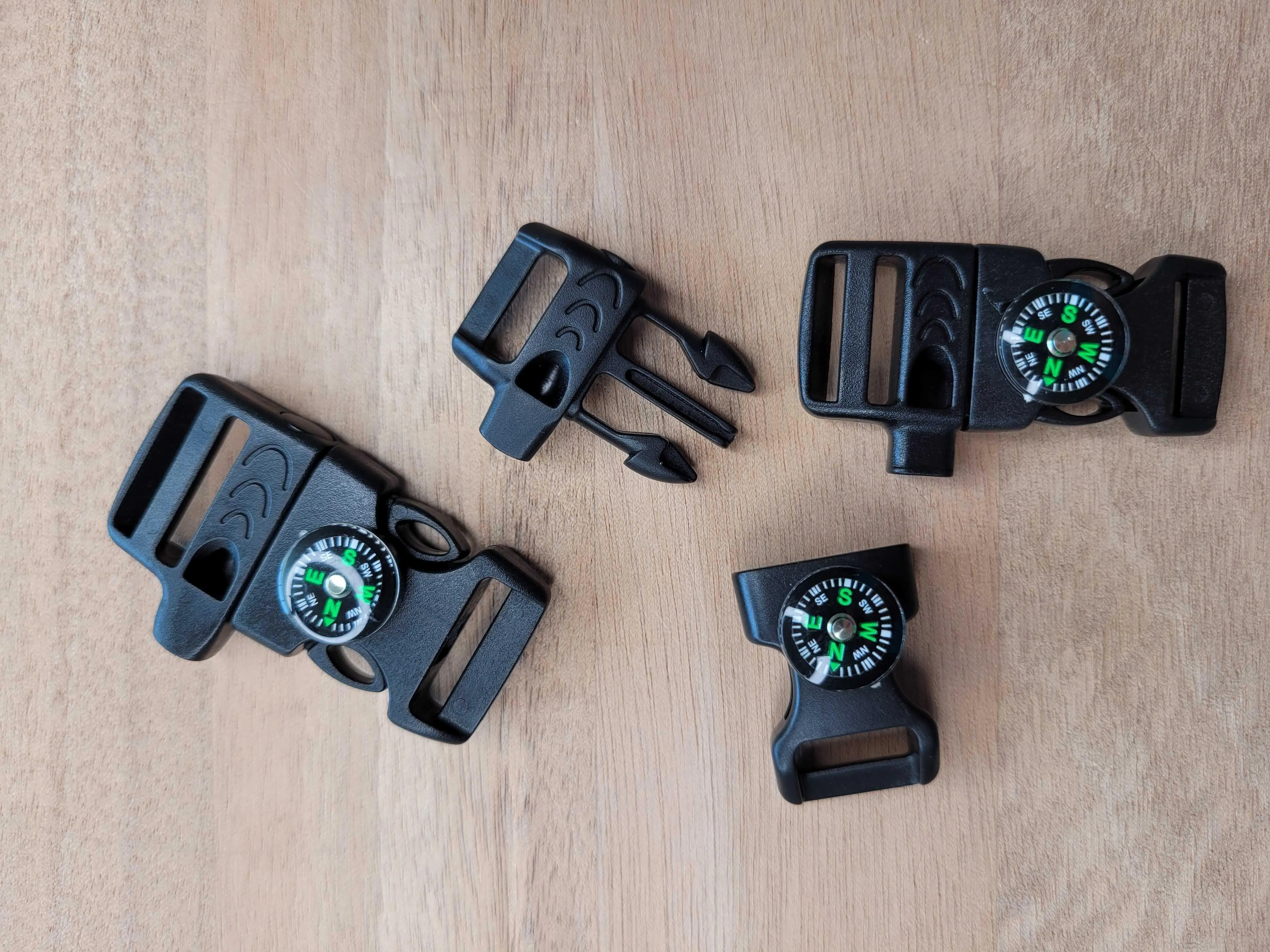 Survival Buckle with compass 20mm