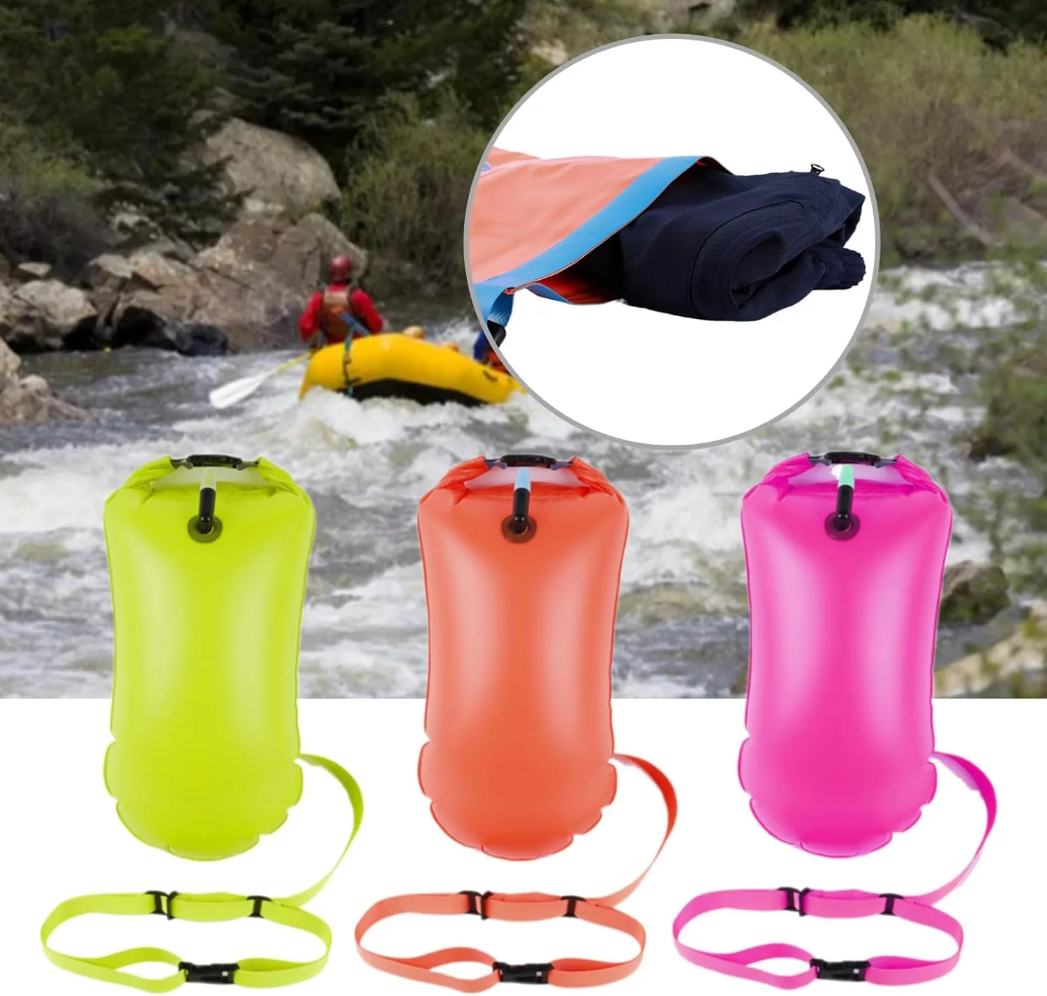 Swim Buoys Dry Bag Swimming Towing Float Dry Bag Inflatable Dry Bag For Water Swimming Float