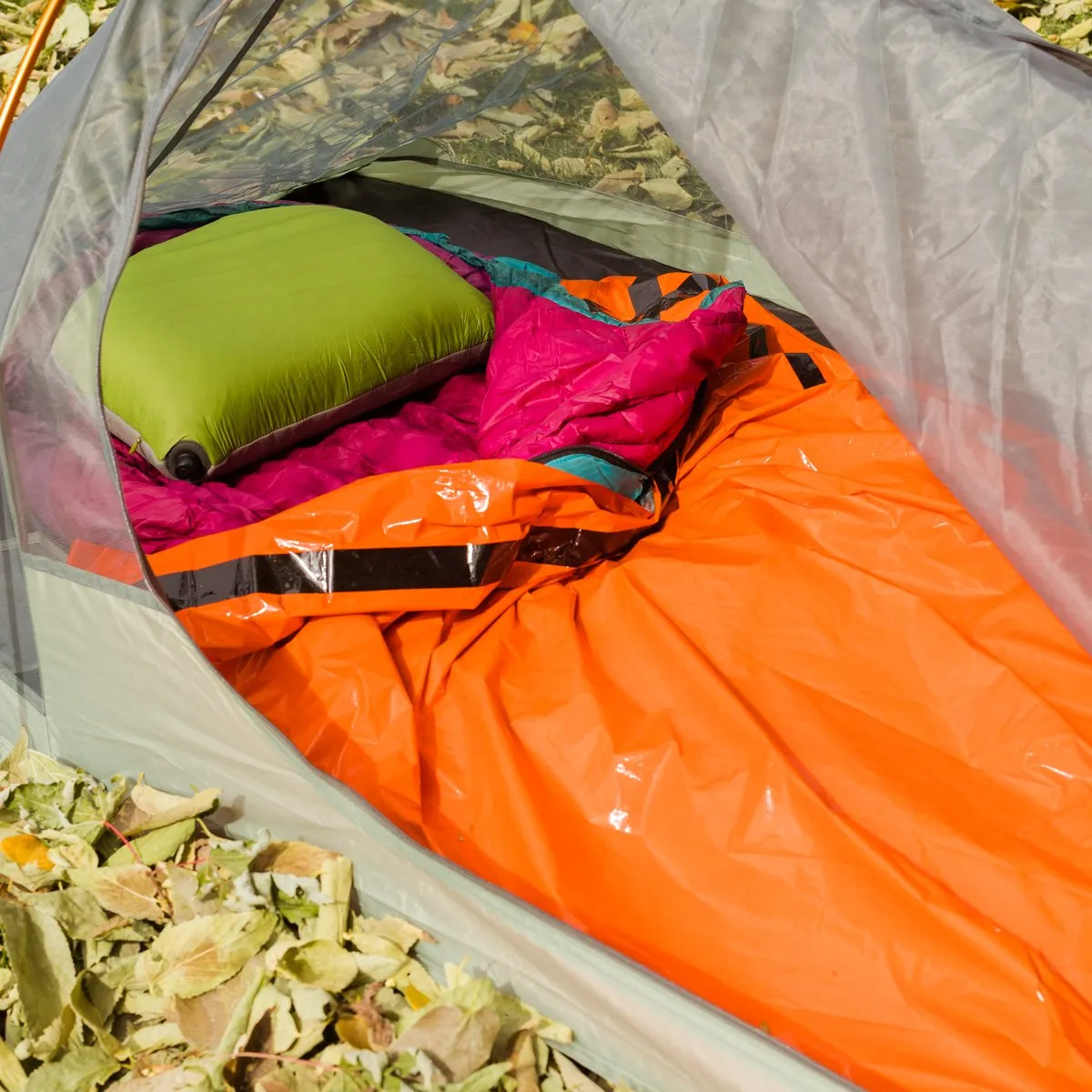 Tact Bivvy® 2.0 Emergency Sleeping Bag w/ HeatEcho®  Technology, Paratinder, & Whistle by Frog & CO