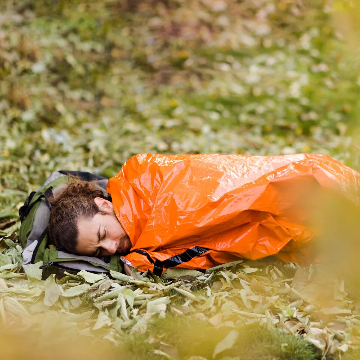 Tact Bivvy® 2.0 Emergency Sleeping Bag w/ HeatEcho®  Technology, Paratinder, & Whistle by Frog & CO