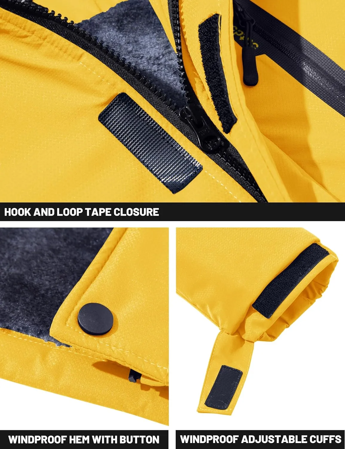 TACVASEN Men's Winter Skiing Jackets Water Resistant Fleece Coats Insulated Thermal Snowboard Jacket Parka Raincoat with Hood