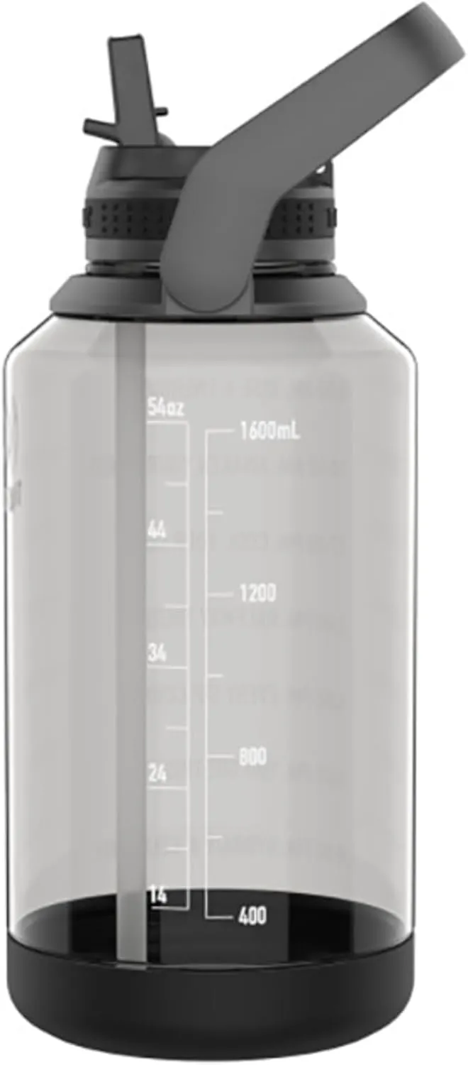 Takeya 885395541457 Tritan Bottle, Straw Lid and Extra Large Carry Handle Stormy Black 64oz