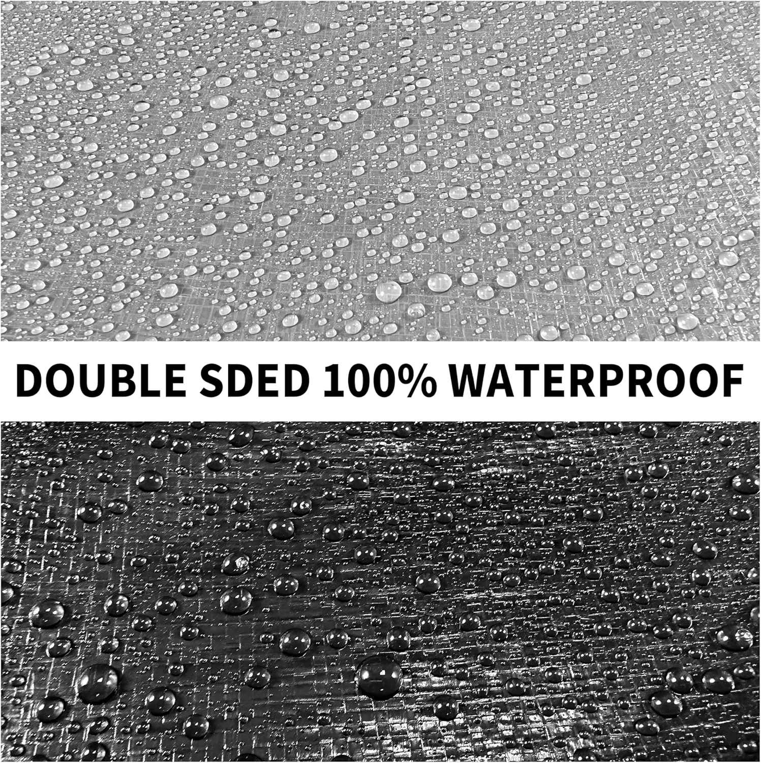 Tarp Heavy Duty 10x12ft Waterproof Tarps,10mil Uv Resistant,Multipurpose Silver/Black Tarps for Cars,Camping,Roof,Ship,Garden.by-MVPNET