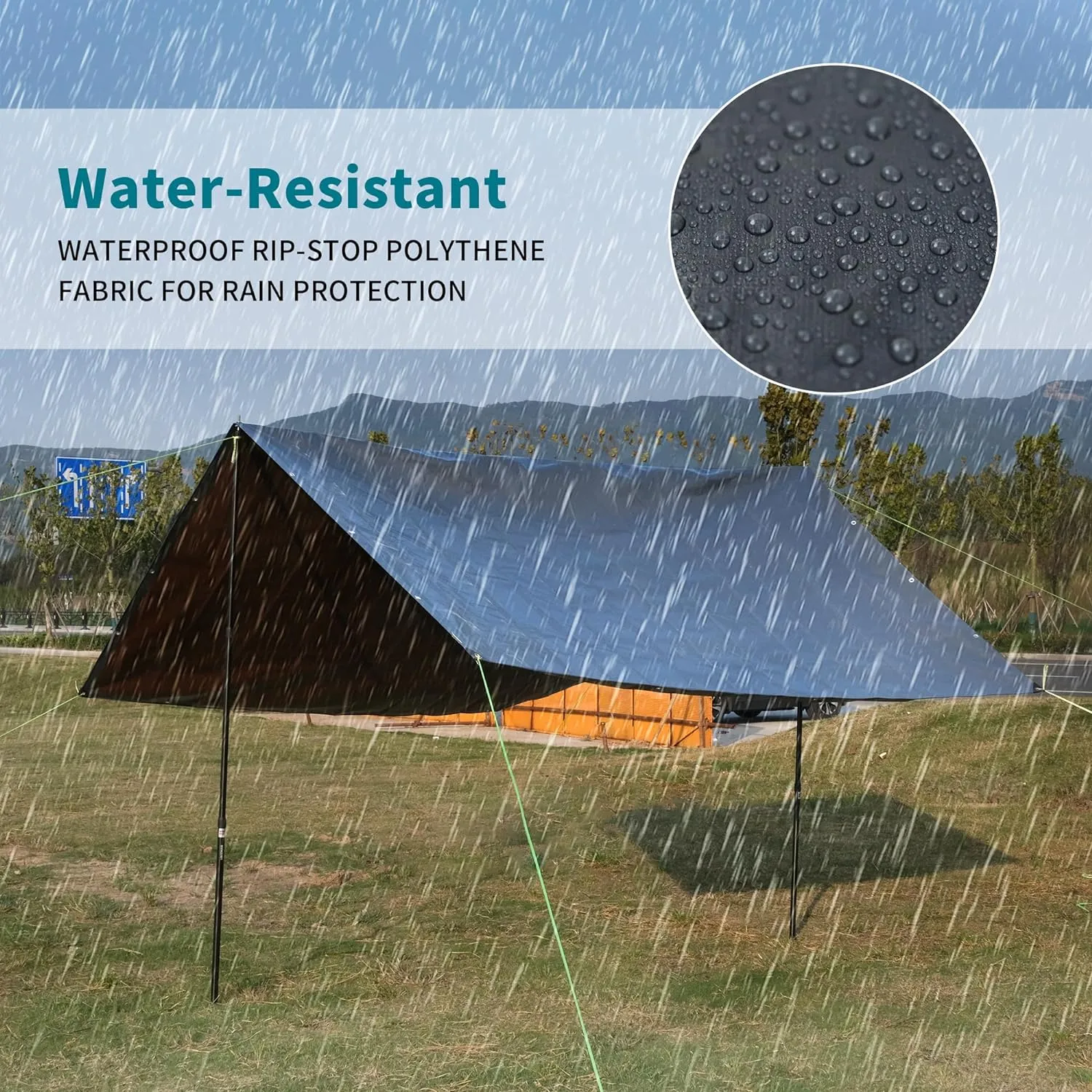 TARPAL tarp 6x8 Feet Super Heavy Duty Tarps Cover 20mil Waterproof UV Protection Rip and Tear Proof Tarpaulin with Grommets(Grey/Brown)
