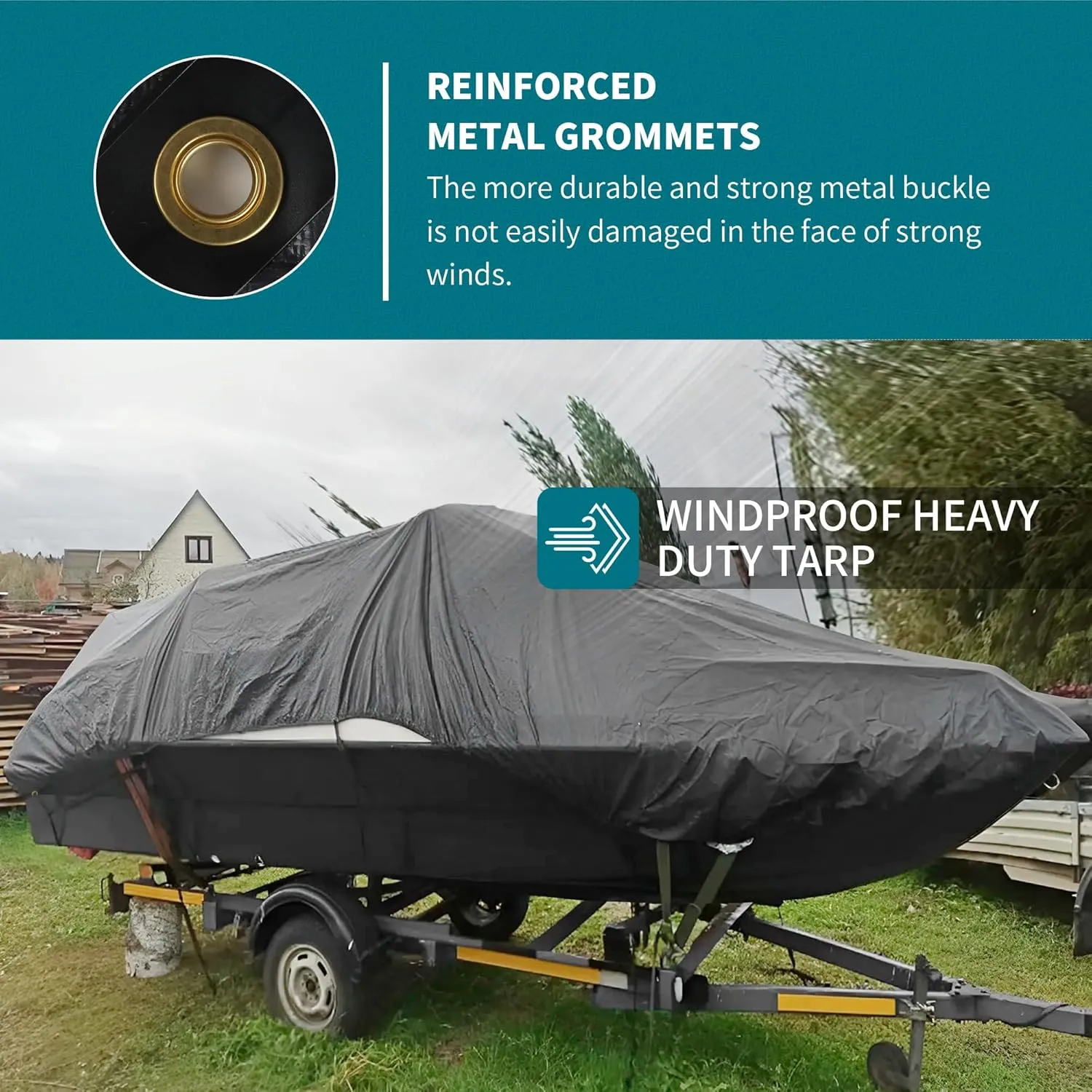 TARPAL tarp 6x8 Feet Super Heavy Duty Tarps Cover 20mil Waterproof UV Protection Rip and Tear Proof Tarpaulin with Grommets(Grey/Brown)