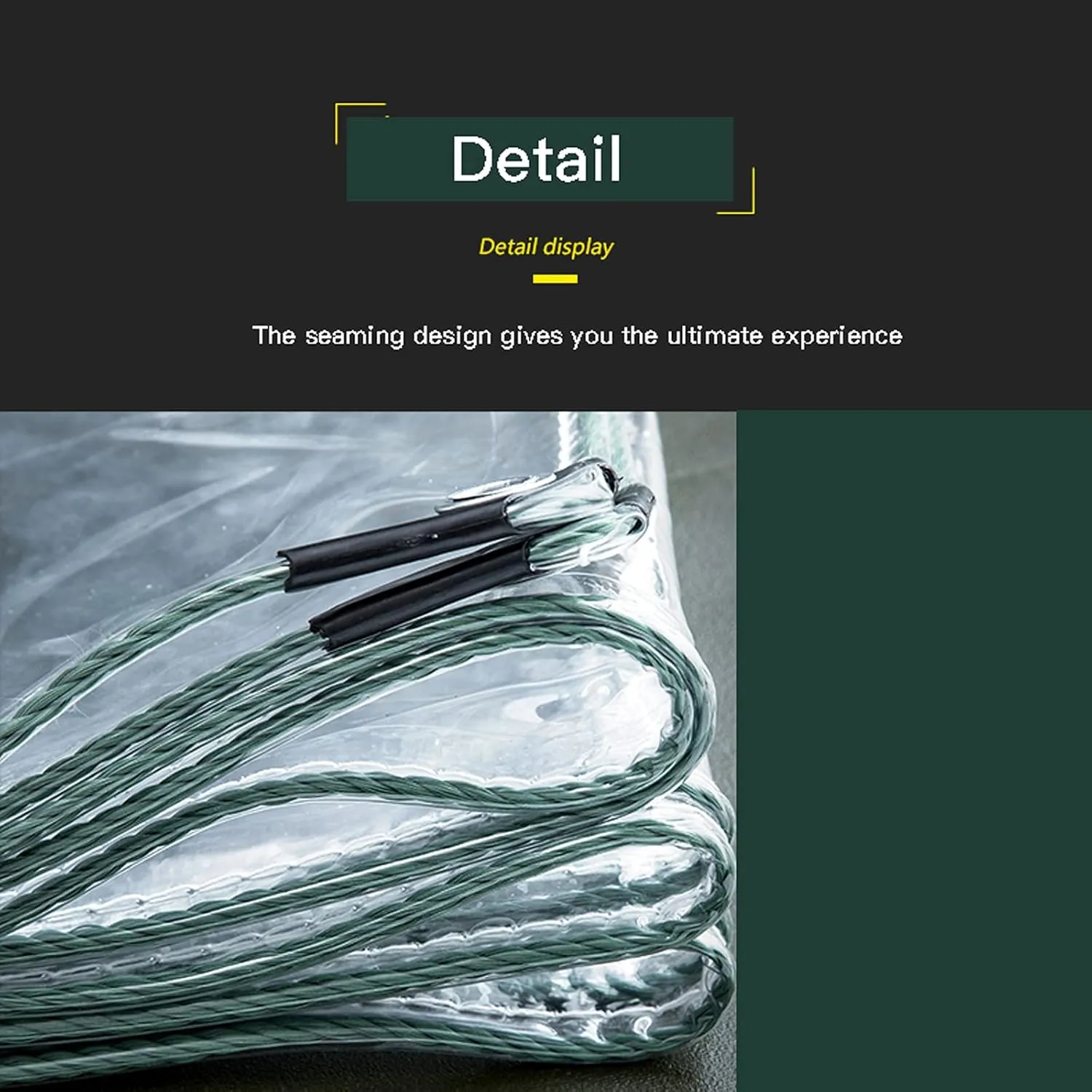 Tarpaulin Transparent 3x5ft, Clear Poly Tarp, PVC Tarpaulin Duffel Bag, Clear Waterproof Cover, Foldable, Save Space, for Tarpaulin Canopy Tent, Boat, RV Or Pool Cover (1x1.5m)