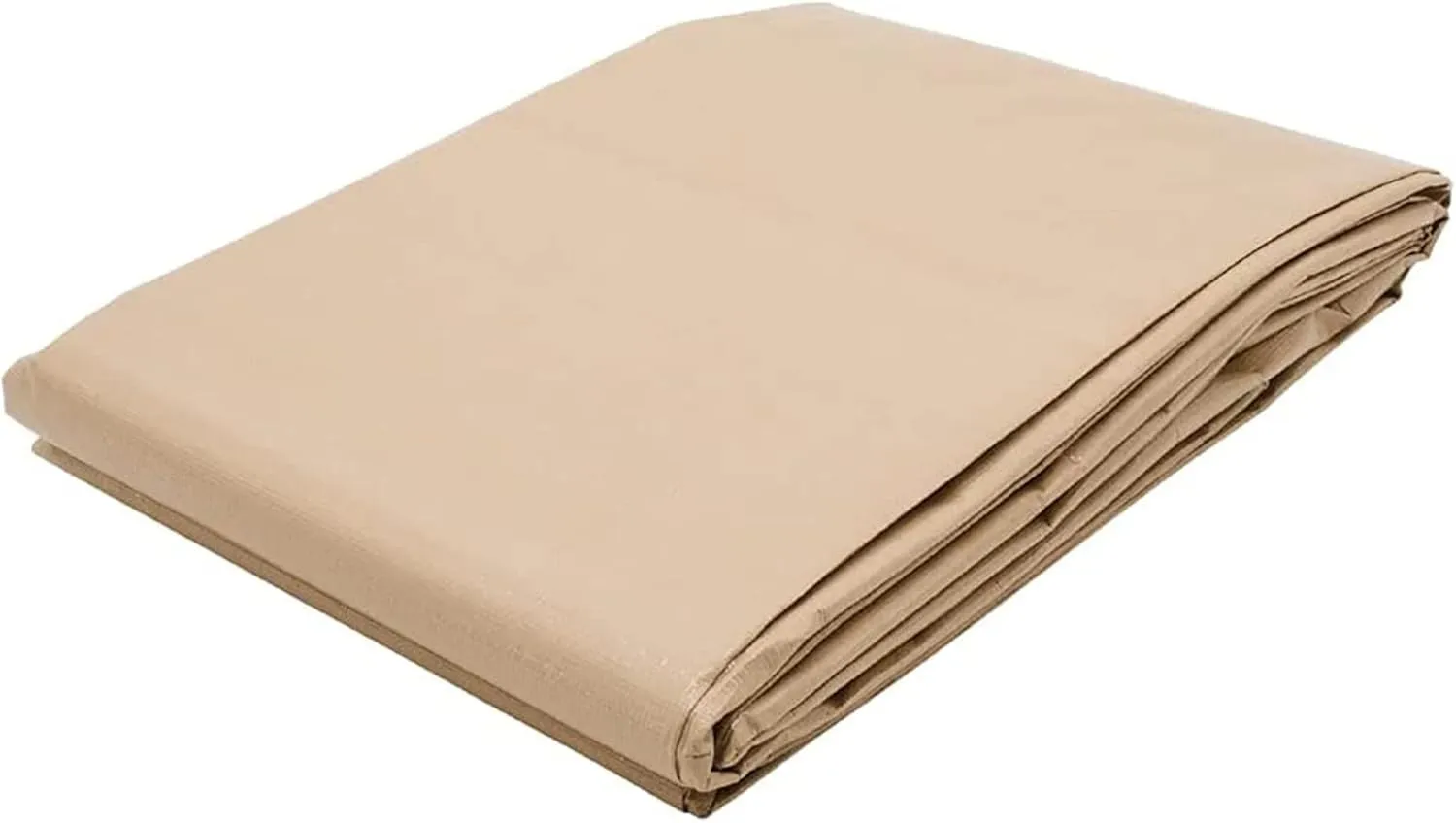 Tarps Now 12x16 Feet Poly Tarp |12 MIL Heavy Duty Waterproof Cover |Rip and Tear Proof Plastic Tarp with Rustproof Aluminum Grommets & Reinforced Edges |Ideal for Roof Repairs, Landscaping-Tan