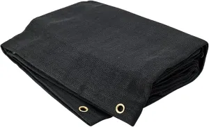 Tarps Now 6x12 ft Heavy Duty Mesh Tarp, 75% Sunblock Shade Cloth with Grommets & Reinforced Edges, Useful for Dump Trucks, Patio Privacy Screen, Wind Block, Canopies, & Pool Cover-Black