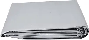 Tarps Now 8x30 Feet Poly Tarp |12 MIL Heavy Duty Waterproof Cover |Rip and Tear Proof Plastic Tarp with Rustproof Aluminum Grommets & Reinforced Edges |Ideal for Roof Repairs, Landscaping-Silver