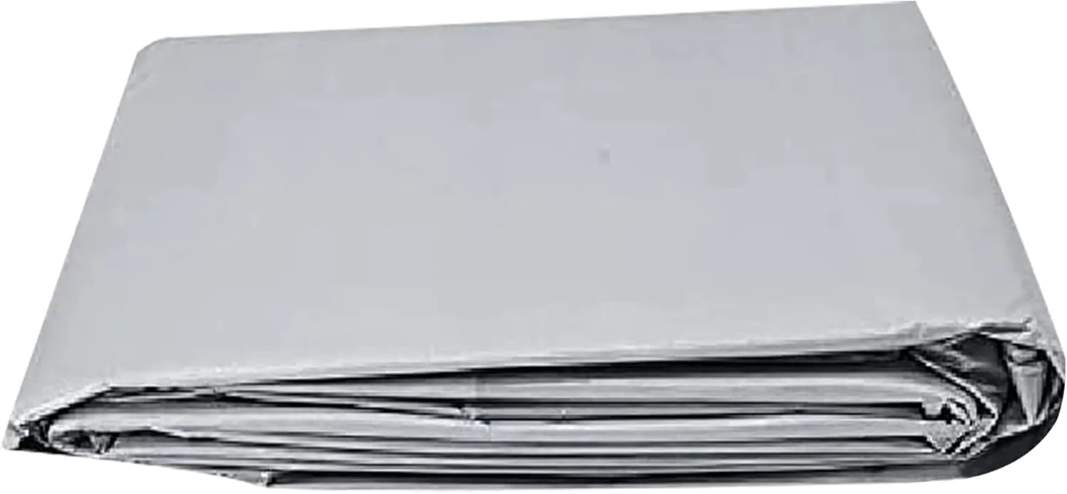 Tarps Now 8x30 Feet Poly Tarp |12 MIL Heavy Duty Waterproof Cover |Rip and Tear Proof Plastic Tarp with Rustproof Aluminum Grommets & Reinforced Edges |Ideal for Roof Repairs, Landscaping-Silver