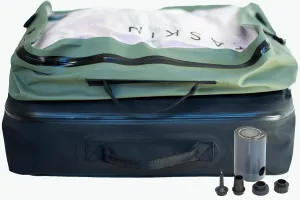 Taskin AirMAX | Heavy-duty Vacuum Compression Packing Cubes | 2X Set (1X Black   1X Olive Green)   Mini Pump