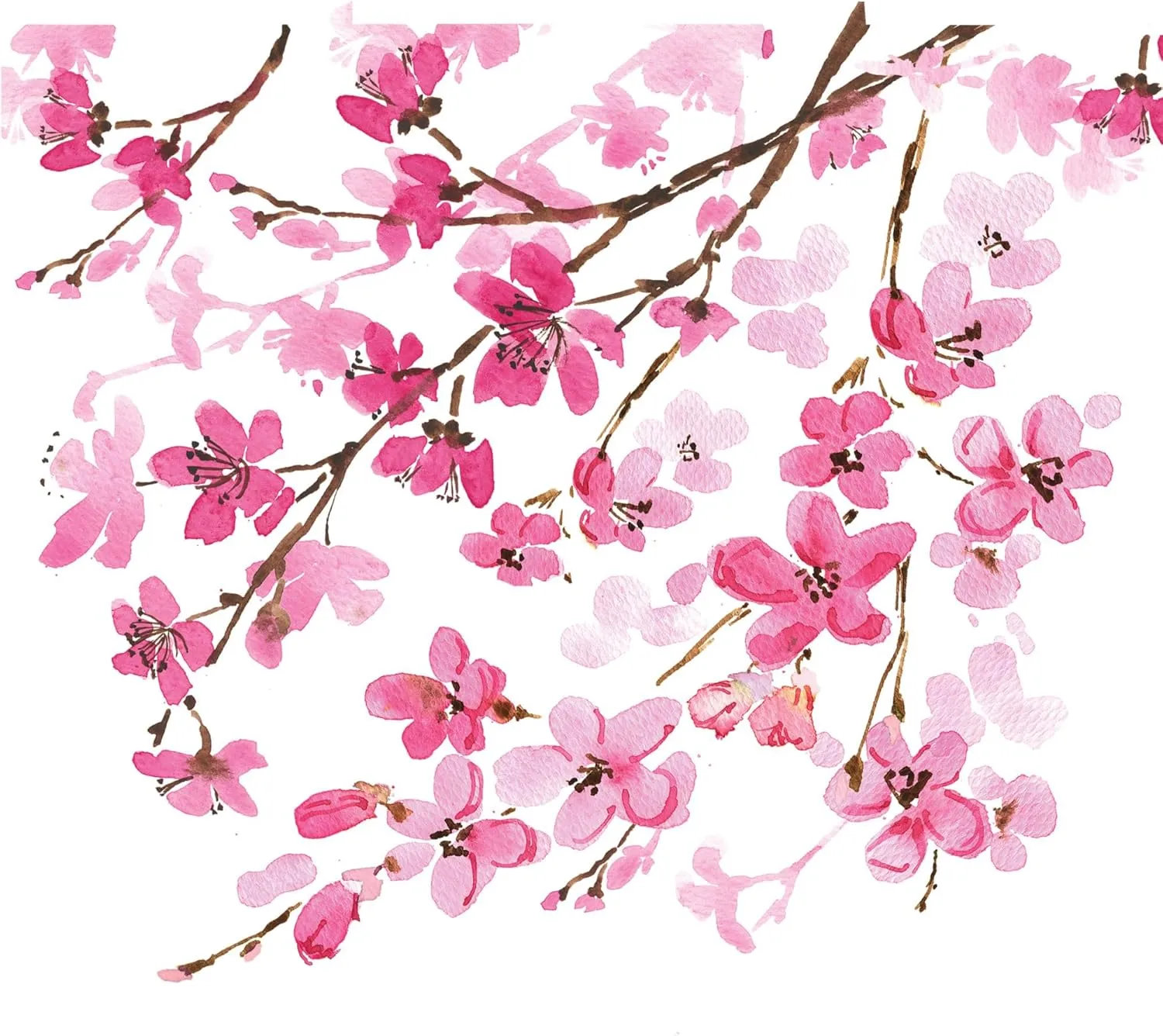 Tervis Sakura Japanese Cherry Blossom Insulated Tumbler, 24oz Venture Lite Water Bottle, Classic