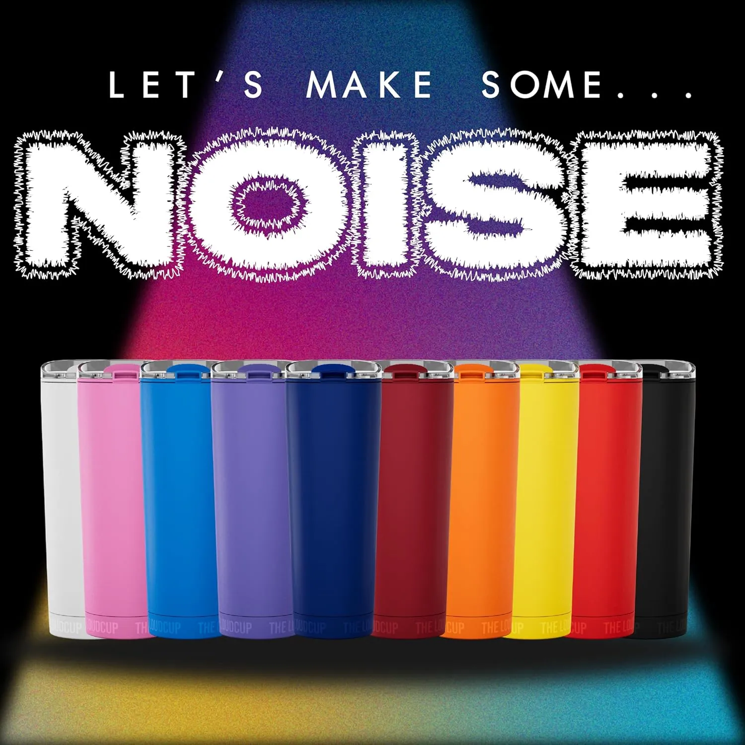 The LoudCup Tumbler   Stadium Horn - Insulated Cup Reusable Water Bottle Coffee Travel Mug - Worlds Loudest Cup for Game Day