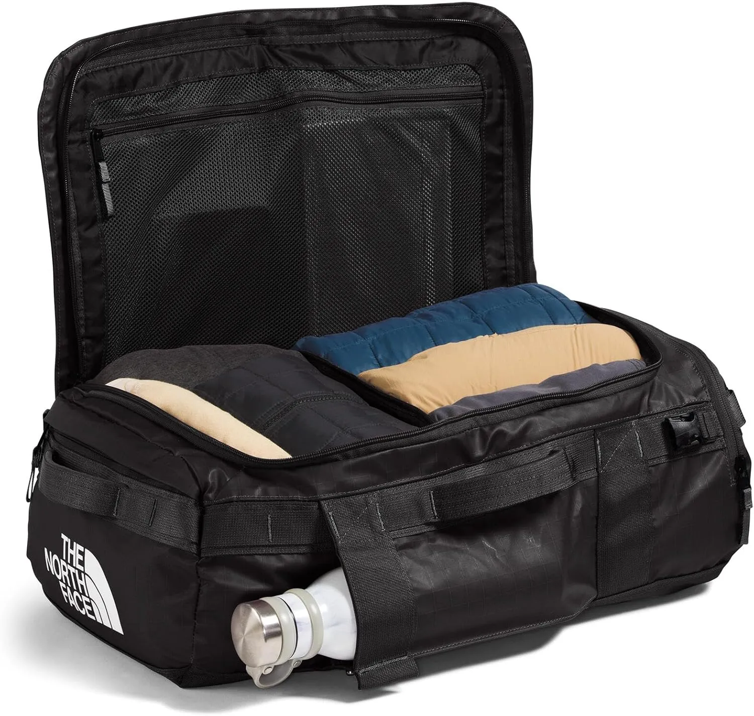 THE NORTH FACE Base Camp Voyager Duffel—32L, TNF Black/TNF White-NPF, One Size