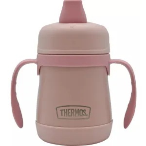 Thermos - 7 Oz. Stainless Steel Sippy Cup W/ Handles Simple Pastels, Rose