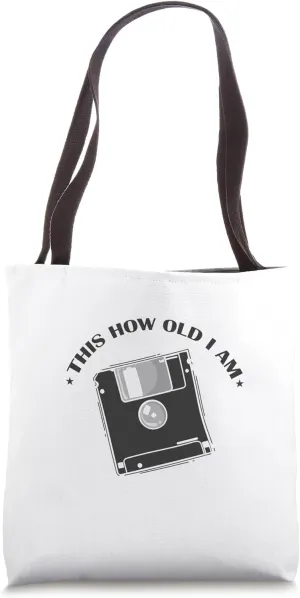 This how old I am Diskette Retrospecter Module Tote Bag