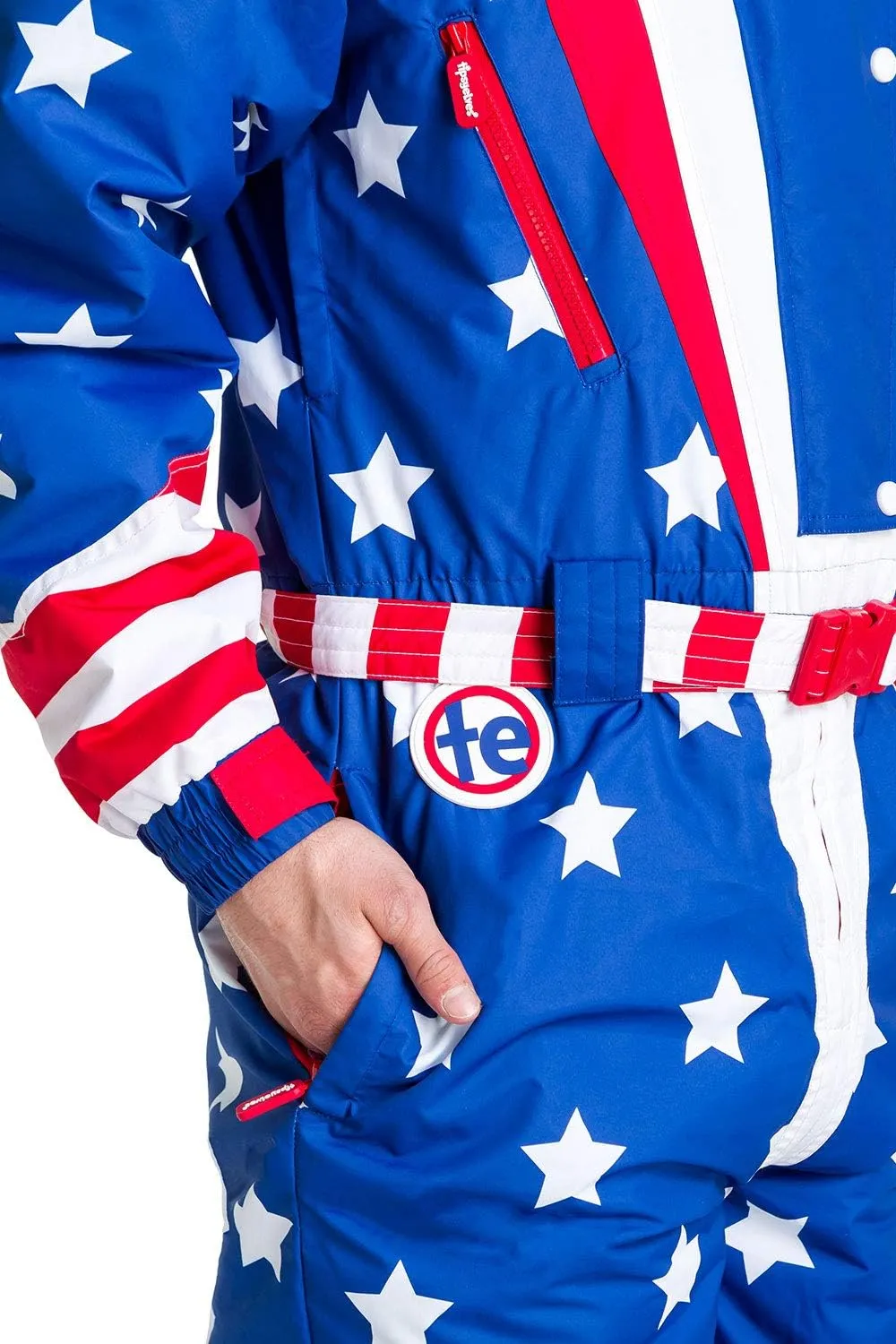 Tipsy Elves Retro Snow Suits for Men - Loud Men's Ski Suits - Warm One Piece for Winter