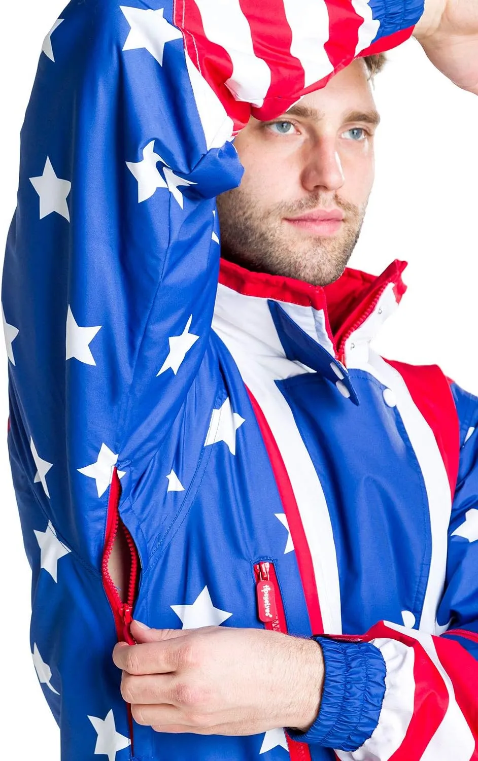 Tipsy Elves Retro Snow Suits for Men - Loud Men's Ski Suits - Warm One Piece for Winter