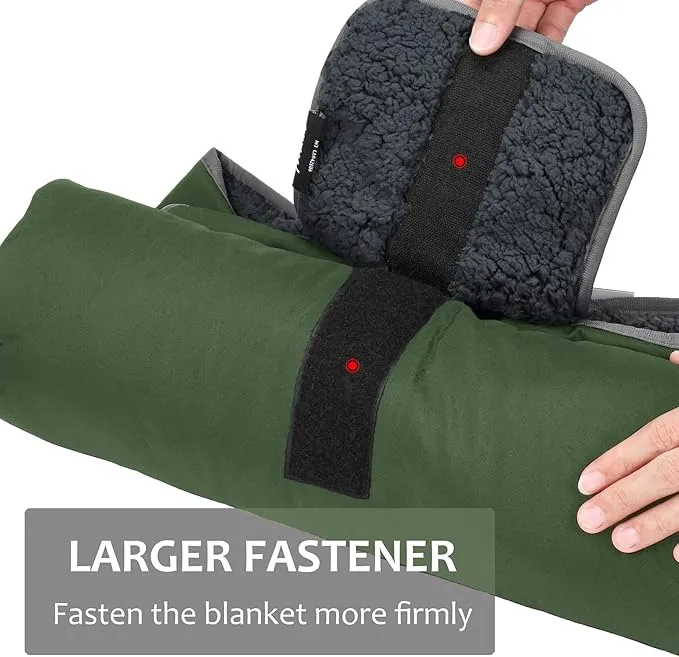 Tirrinia Outdoors Waterproof Throw Blanket, 51”x 59” Sherpa Fleece Stadium Windproof Mat for Boat, Traveling, Camping, Hiking, Football - Machine Washable