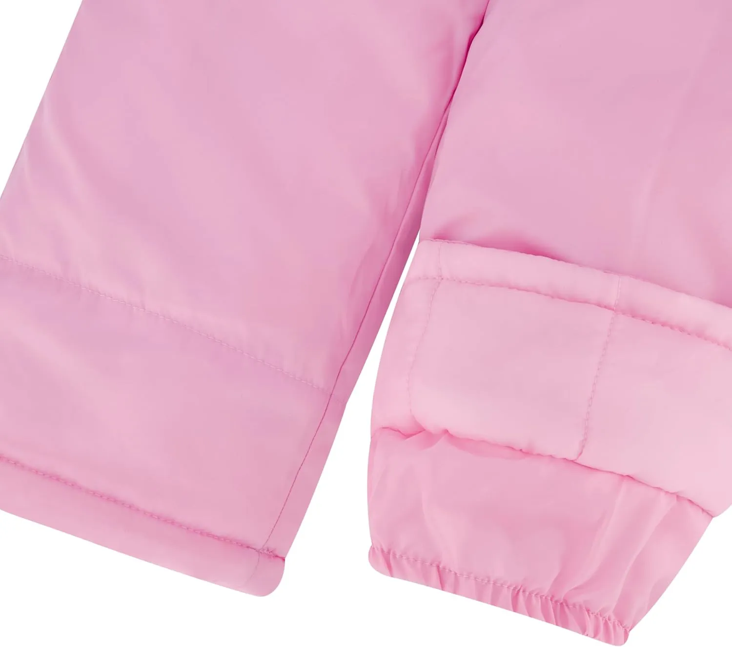 TODDLER GIRLS ZIP-FRONT COLOR BLOCK JACKET AND OVERALL SNOW PANT
