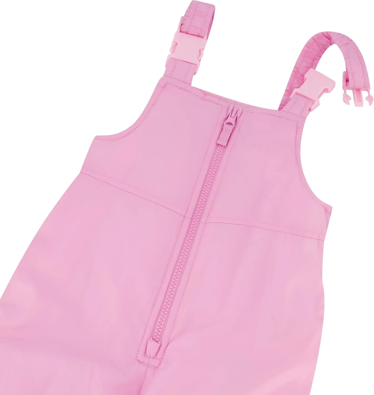 TODDLER GIRLS ZIP-FRONT COLOR BLOCK JACKET AND OVERALL SNOW PANT