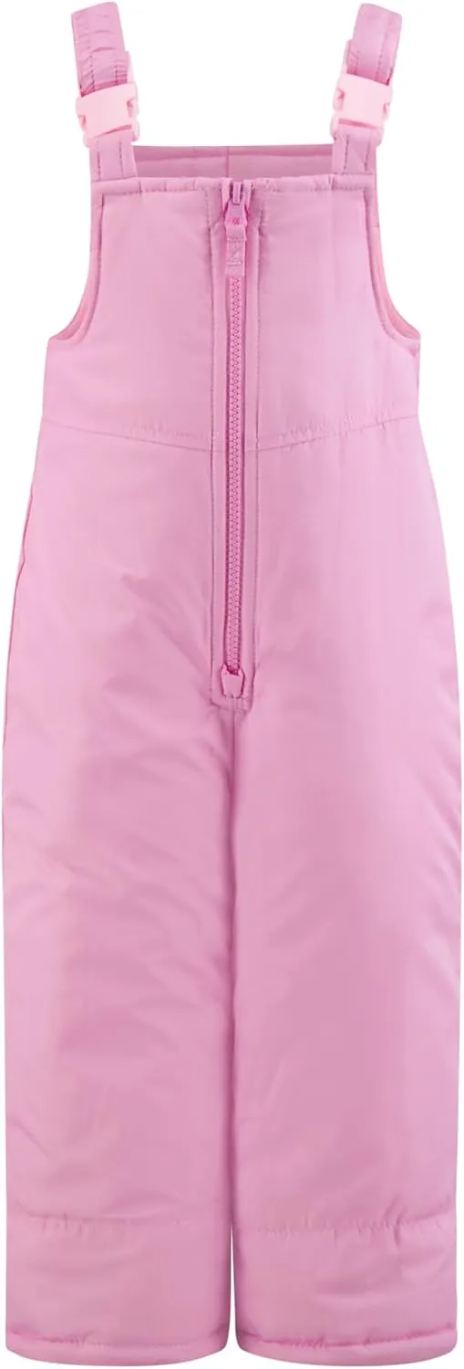 TODDLER GIRLS ZIP-FRONT COLOR BLOCK JACKET AND OVERALL SNOW PANT
