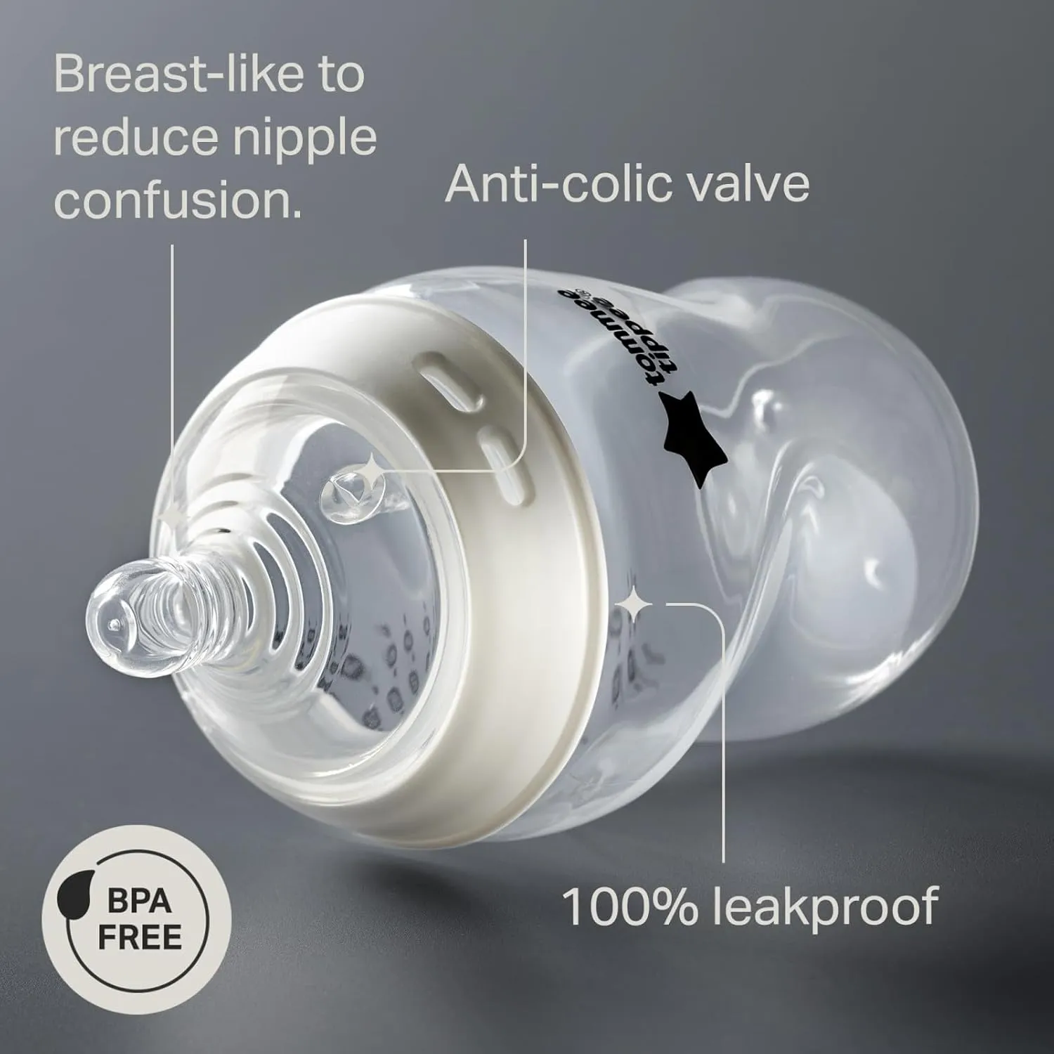 Tommee Tippee Natural Start Anti-Colic BPA Free Baby Bottles, 9oz, Newborn 0  Months, Slow Flow Breast-Like Nipple, Designed for Seamless Transitions Between Bottle and Breast, Pink, Pack of 2