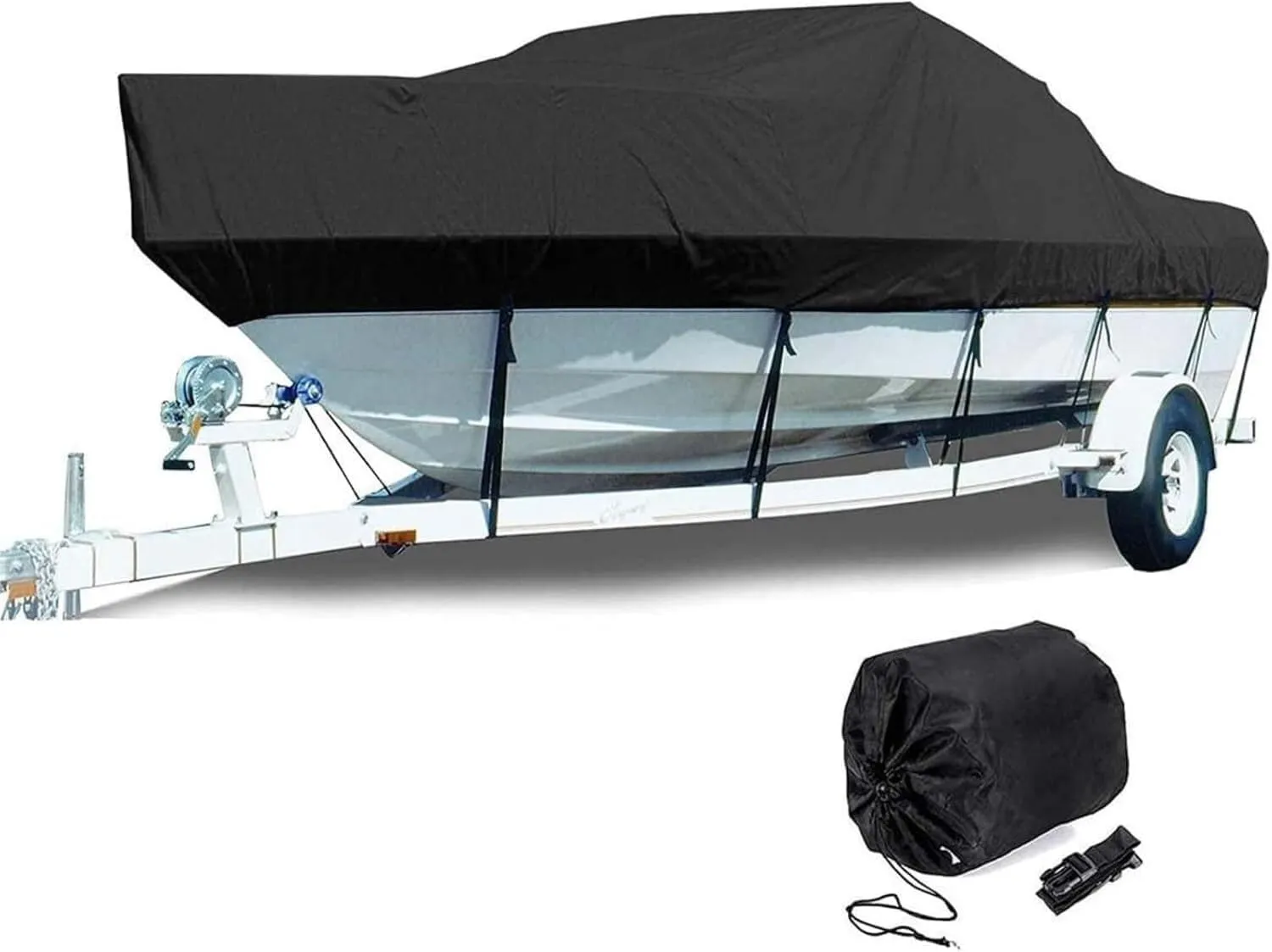 Towable Boat Cover Marine Tear-Resistant 210D Oxford Fabric Inflatable Boat Cover for All Seasons and Weather Conditions