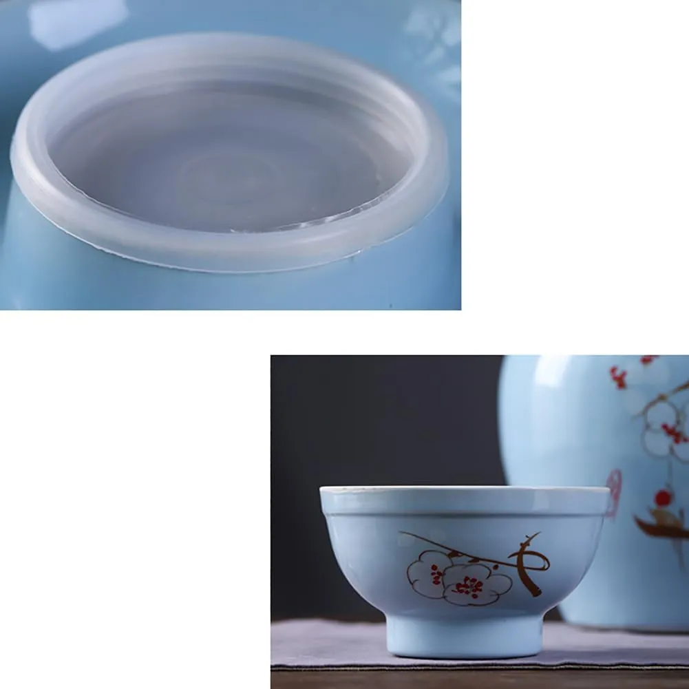 Traditional Chinese Kimchi Jar, Ceramic Fermentation Jar with Leakproof Lid, Homemade Water-Sealed Fermentation Jar, Suitable for Fermenting Kimchi Sauerkraut Vegetables,Blue 10.5kg
