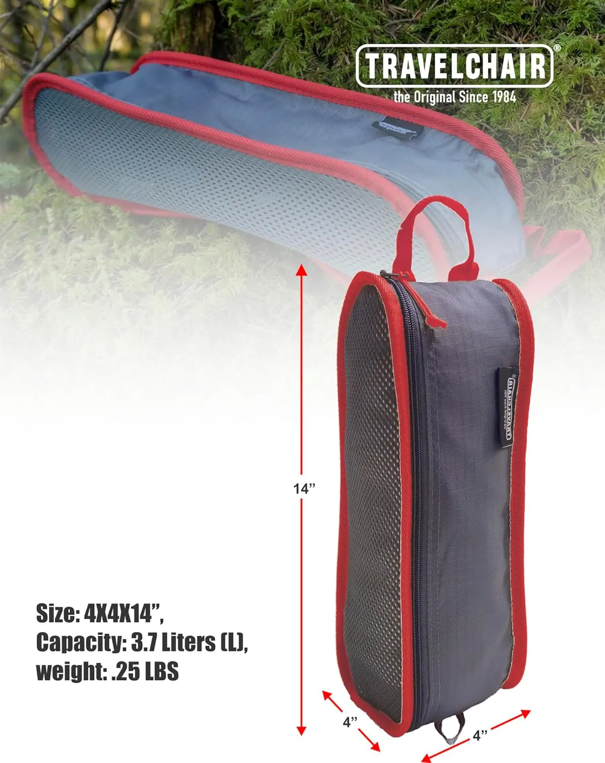 Travel Chair Joey Gear Bag: Durable Mesh Organizer for Tools, Ice Scraper, Pet Supplies, Compact Camping Chairs, Golf Supplies & More - Easy Maintenance, Multi-Functional