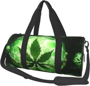 Travel Duffle Bag Lightweight Sports Gym Bag for Men Women Foldable Carry on Weekender Overnight Bag cool plant Canvas Sport Duffel Bag for Yoga Business Trip