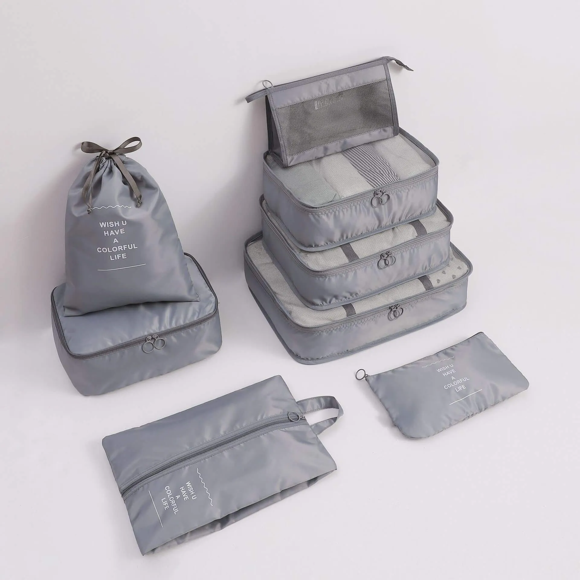 Travel Packing Suitcase Organizer Compression Cubes