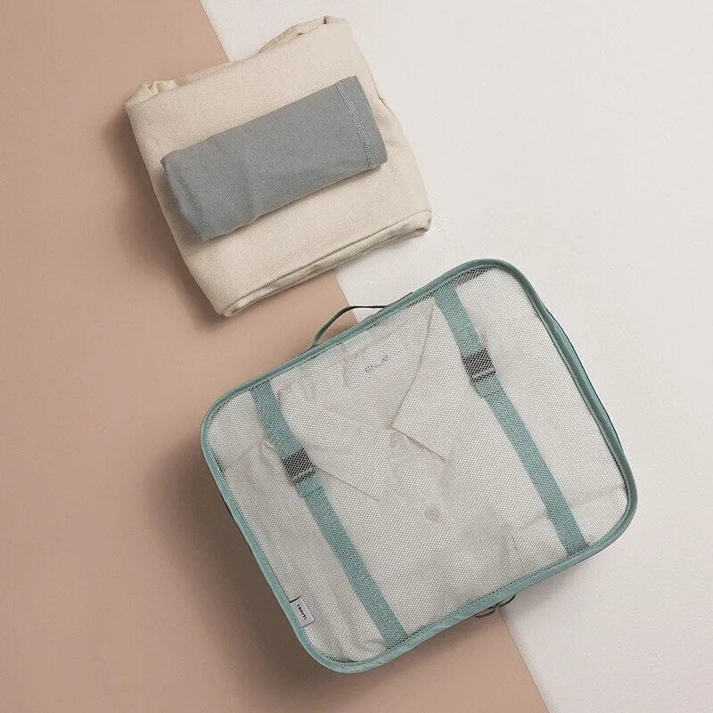 Travel Packing Suitcase Organizer Compression Cubes