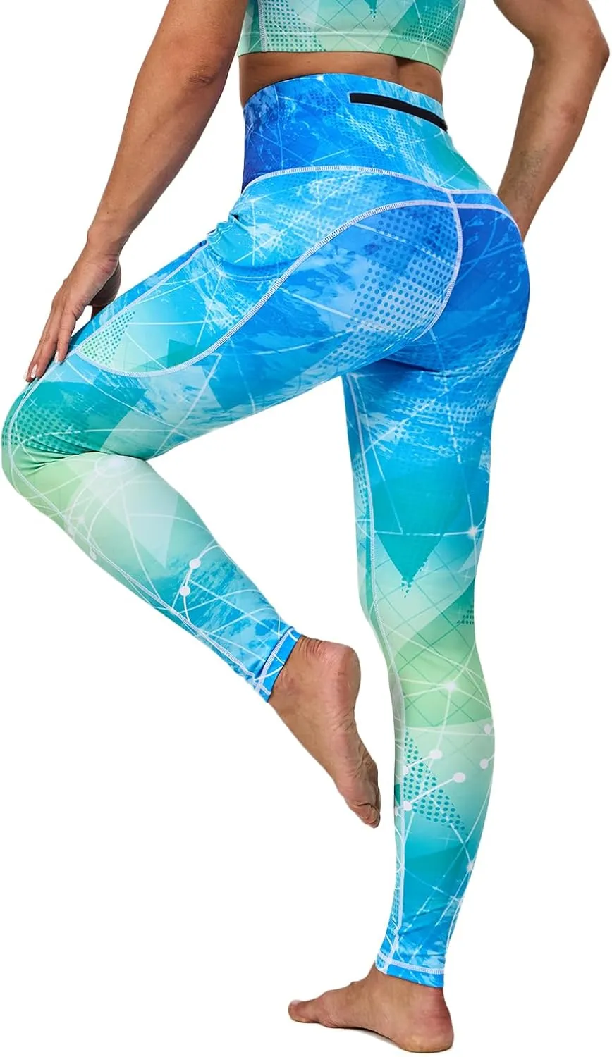 UIUO-UIPEU High Waisted Leggings for Women Tummy Control Yoga Pants with Pockets Workout Compression 7/8 Leggings