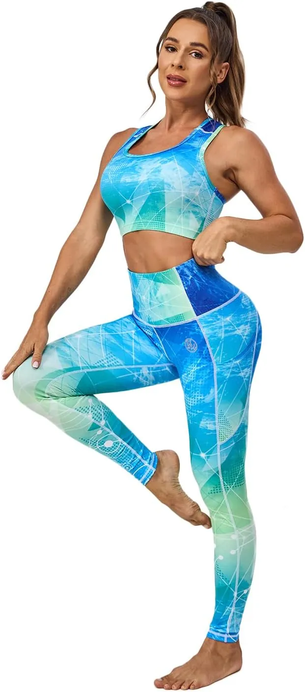 UIUO-UIPEU High Waisted Leggings for Women Tummy Control Yoga Pants with Pockets Workout Compression 7/8 Leggings