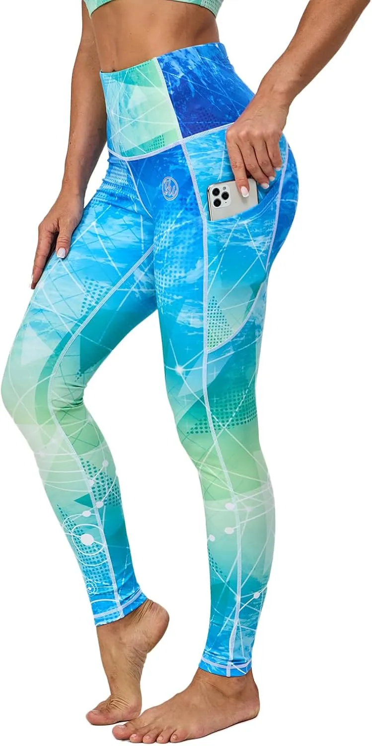 UIUO-UIPEU High Waisted Leggings for Women Tummy Control Yoga Pants with Pockets Workout Compression 7/8 Leggings