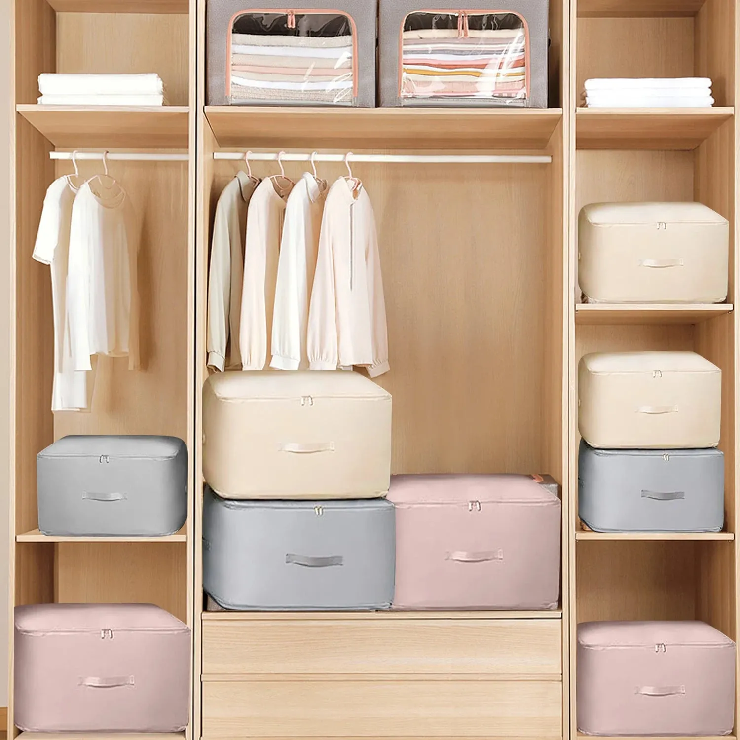 Ultra Space Saving Self Compression Organizer Bags