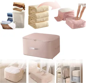 Ultra Space Saving Self Compression Organizer,Packing Cubes,Waterproof And Moisture-Proof,High Capacity,For Blankets Clothes Duvet Comforter（Pink 21.2 * 16.2 * 23.6 In）