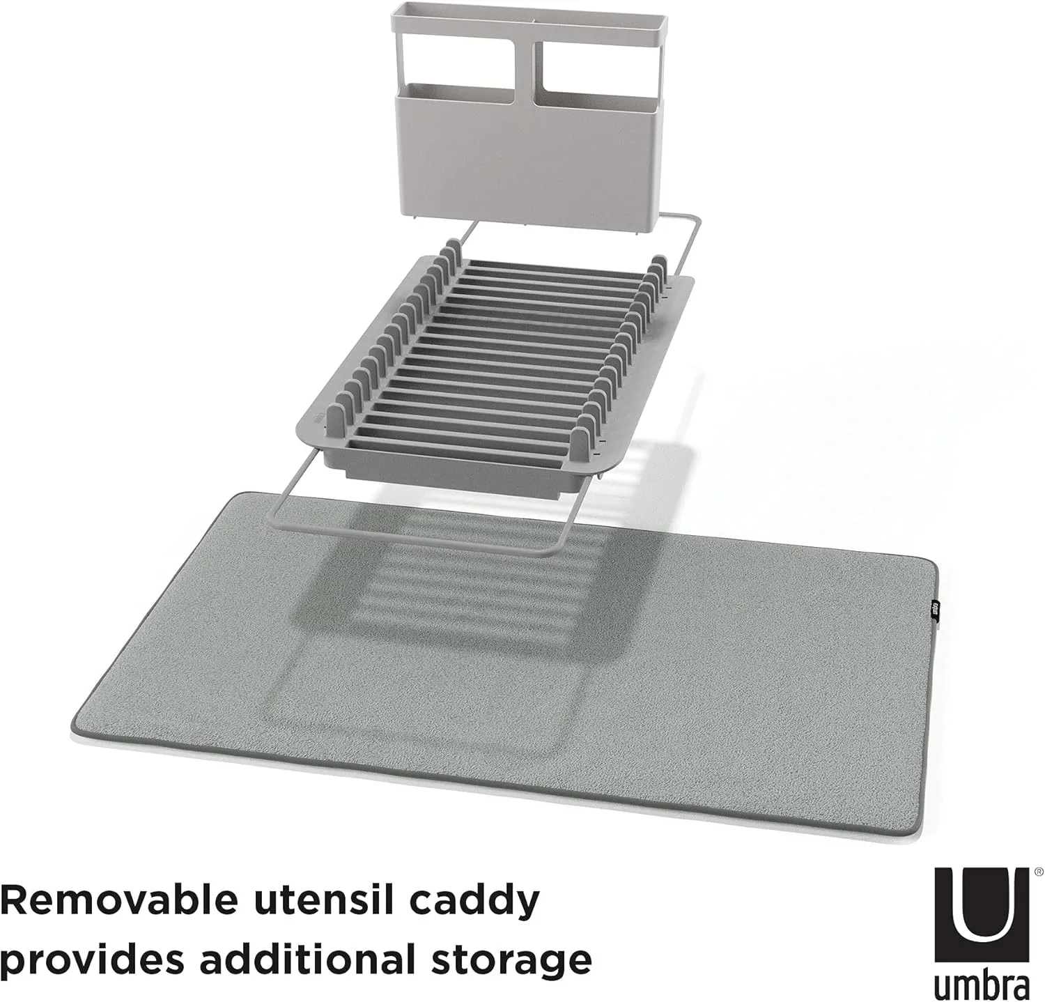 Umbra UDry Over the Sink Dish Rack with Dry Mat