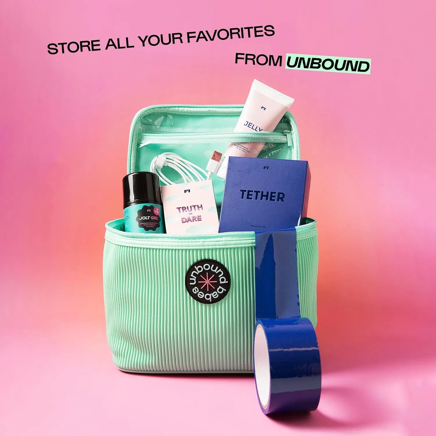 Unbound Storage Bag: Quality Pleated Travel Bag for Makeup and Toiletries (Sea)