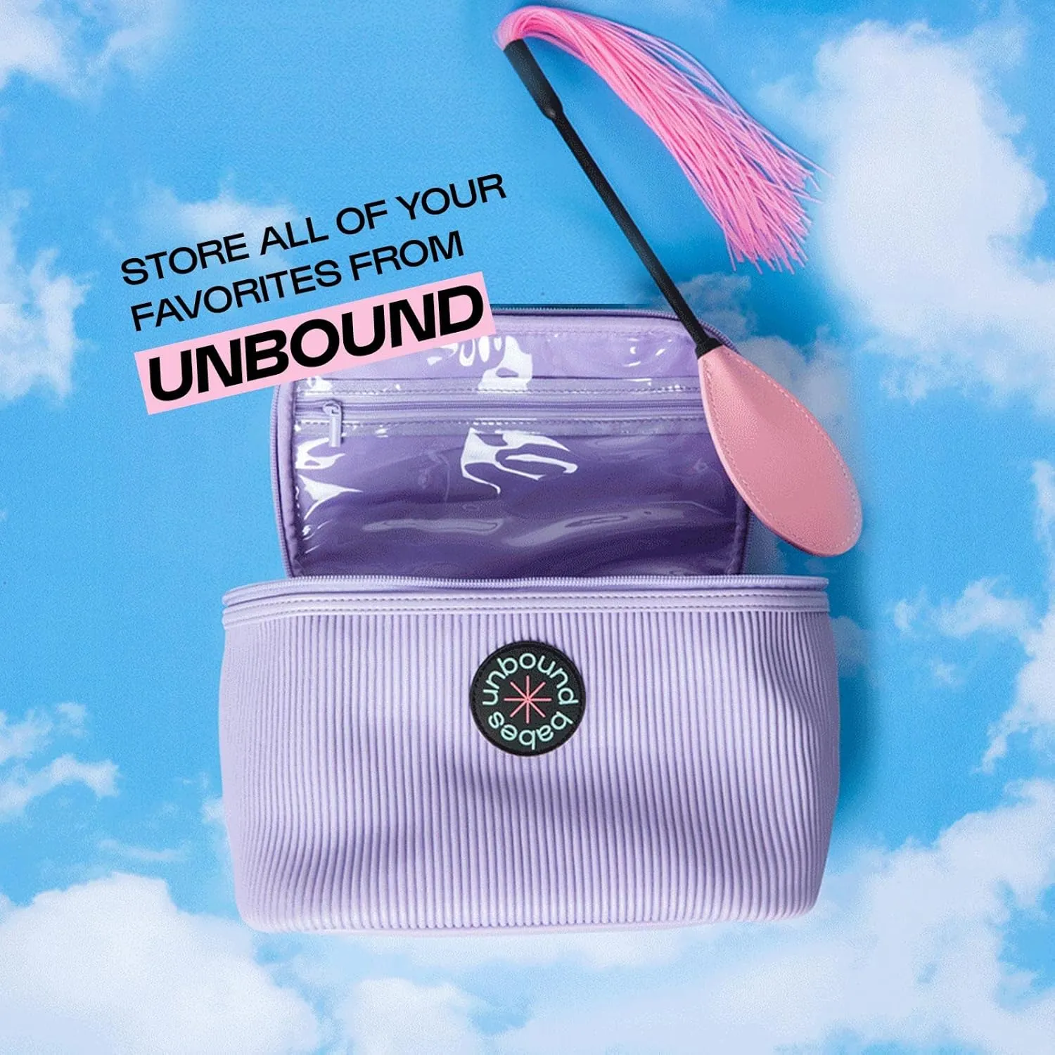 Unbound Storage Bag: Quality Pleated Travel Bag for Makeup and Toiletries (Violet)