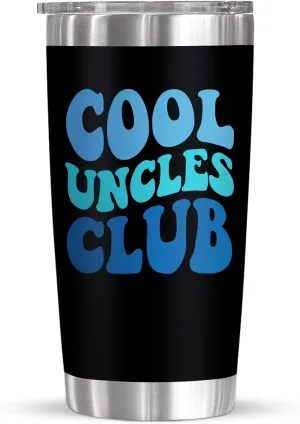 Uncle Father's Day Gifts for Men - 20 oz Stainless Steel Insulated Coffee Tumbler With Lid - Christmas Birthday Gifts For Uncle From Niece Nephew Brother, Funny Present for Men