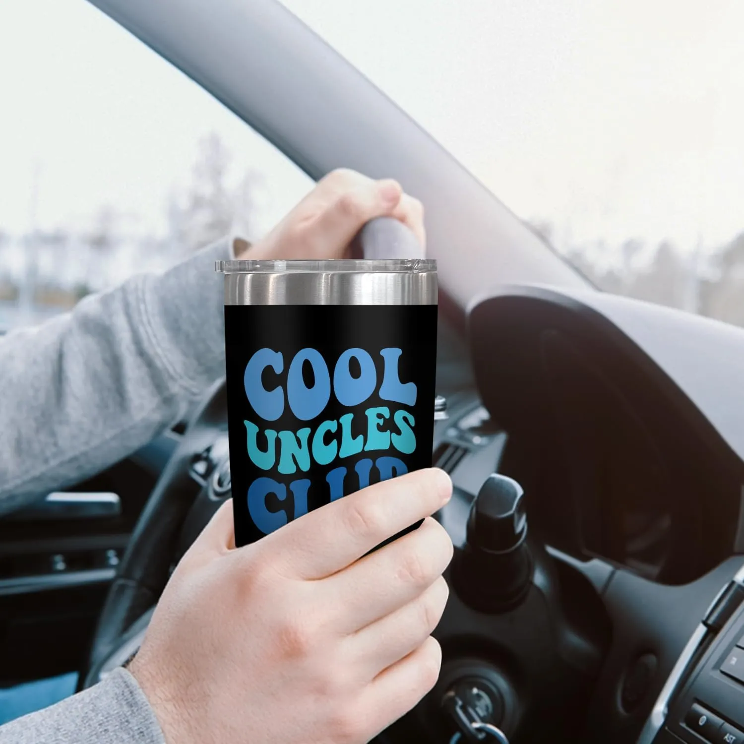 Uncle Father's Day Gifts for Men - 20 oz Stainless Steel Insulated Coffee Tumbler With Lid - Christmas Birthday Gifts For Uncle From Niece Nephew Brother, Funny Present for Men