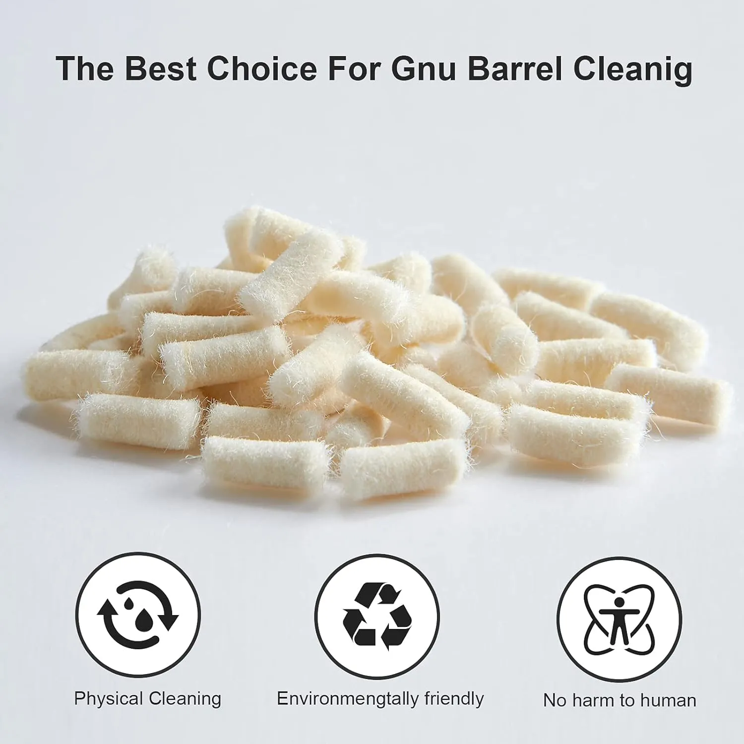 uolent Cleaning Cotton Wool Felt Cleaning Pellets for Maintenance .22.177 Caliber 300 Counts with Storage Box